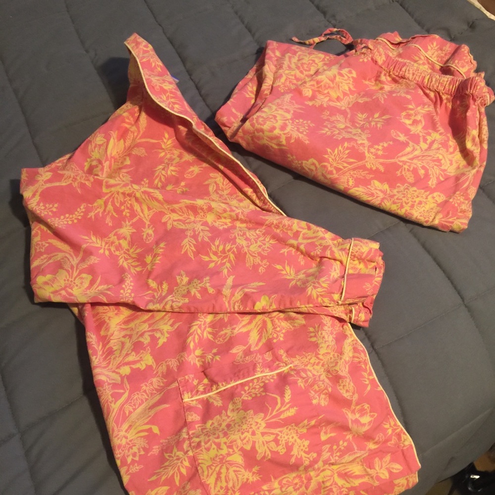 NOT AVAIL-Collared cotton pajama set